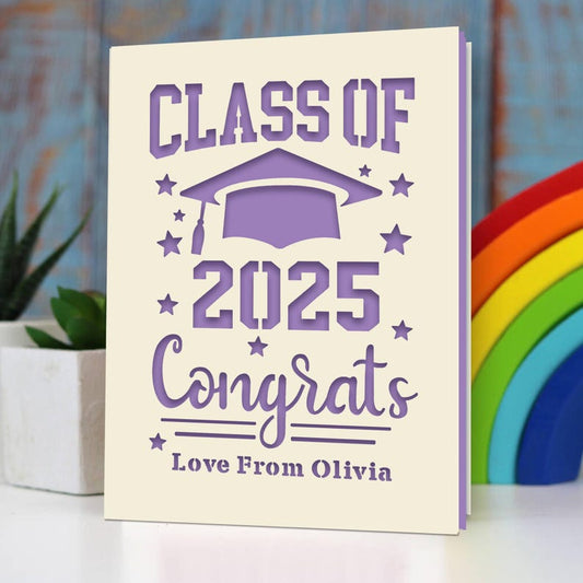 Graduation Cards for Him Her Daughter Son Graduate Students Friends Congratulations Laser Paper